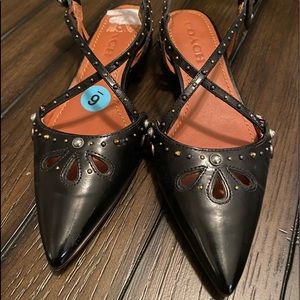 Coach leather flats